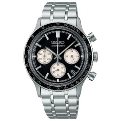 Seiko Spirit Chronograph SBTR055 Black Dial 38mm Stainless Steel Men's Watch