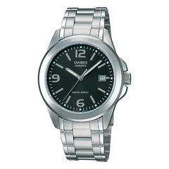 Casio Standard Analog MTP-1215A-1ADF Black Dial 38.4mm Stainless Steel Men's Watch