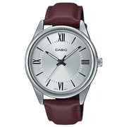 Casio Enticer MTP-V005L-7B5UDF Classic Analog Silver Dial Leather Strap Men's Watch