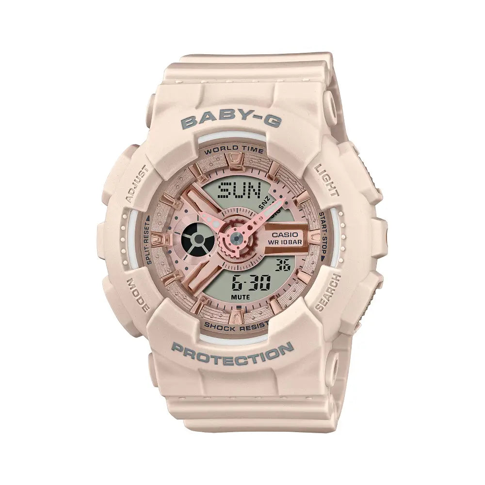 Casio Baby-G BA-110XCP-4A Pink Champagne women’s watch front view