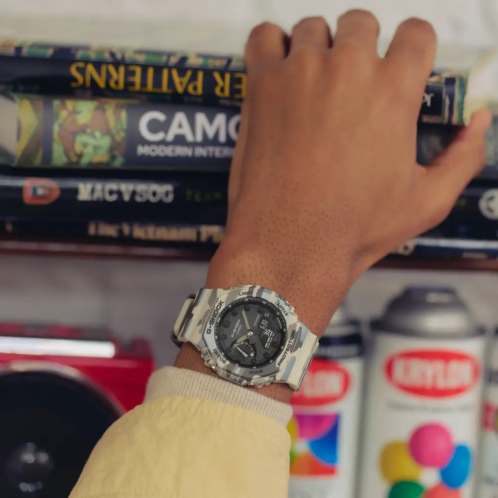 Casio GA-2100CM-5A men’s G-Shock watch with camouflage dial