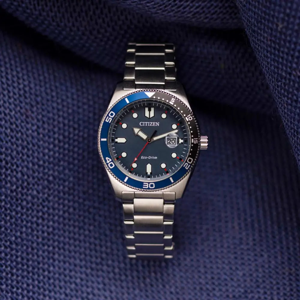 Citizen Eco-Drive Sport "Marine Blue" AW1761-89L Blue Dial 43mm Stainless Steel Men's Watch