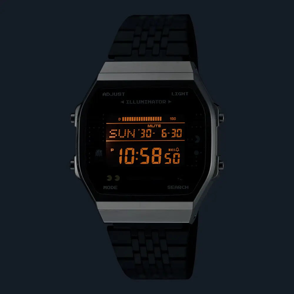 Casio Vintage Digital ABL-100WEPC-1BDR Bluetooth PAC-MAN Collaboration Black Dial Stainless Steel Unisex Watch