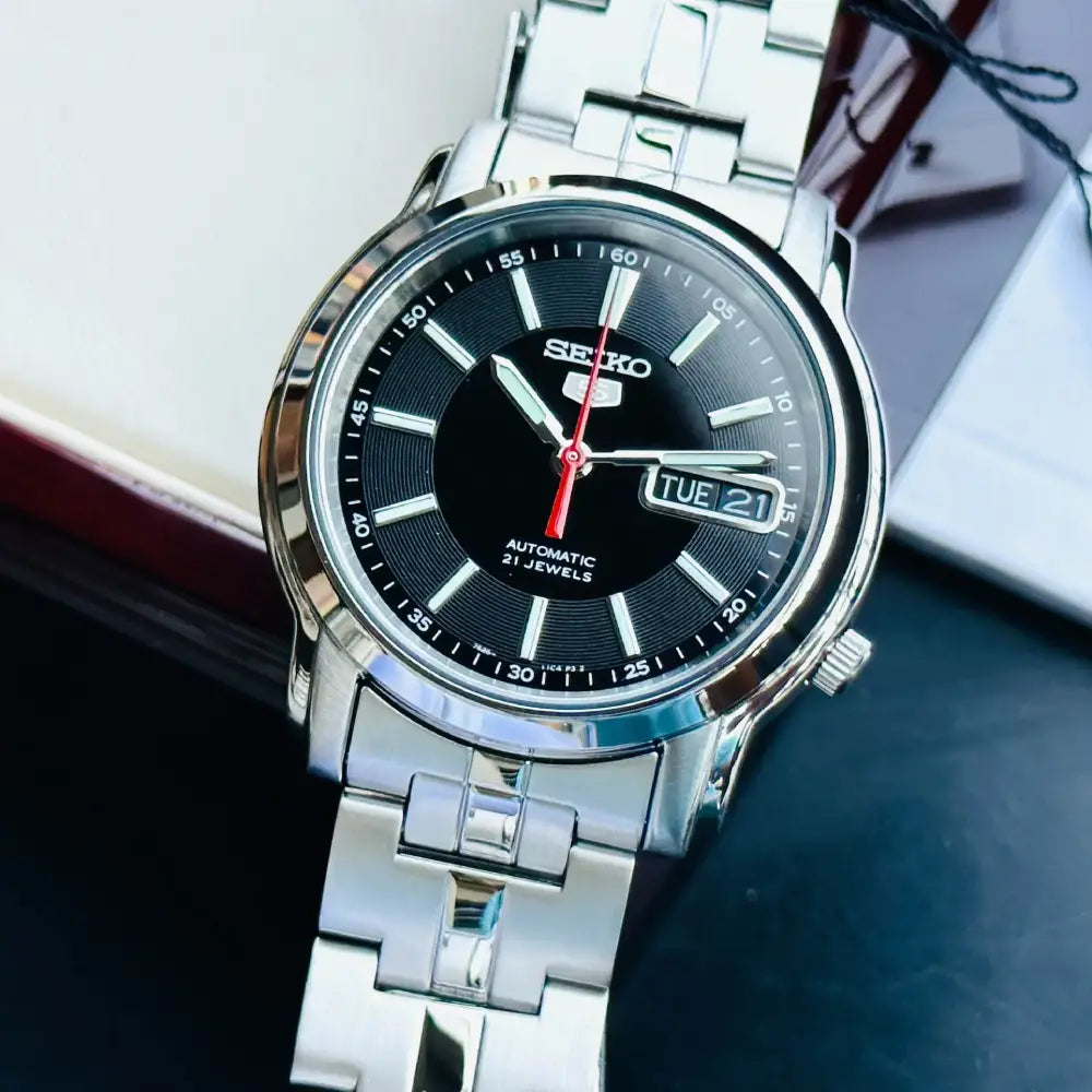 Seiko 5 Automatic SNKL83K1 Black Dial 38mm Stainless Steel Men's Watch