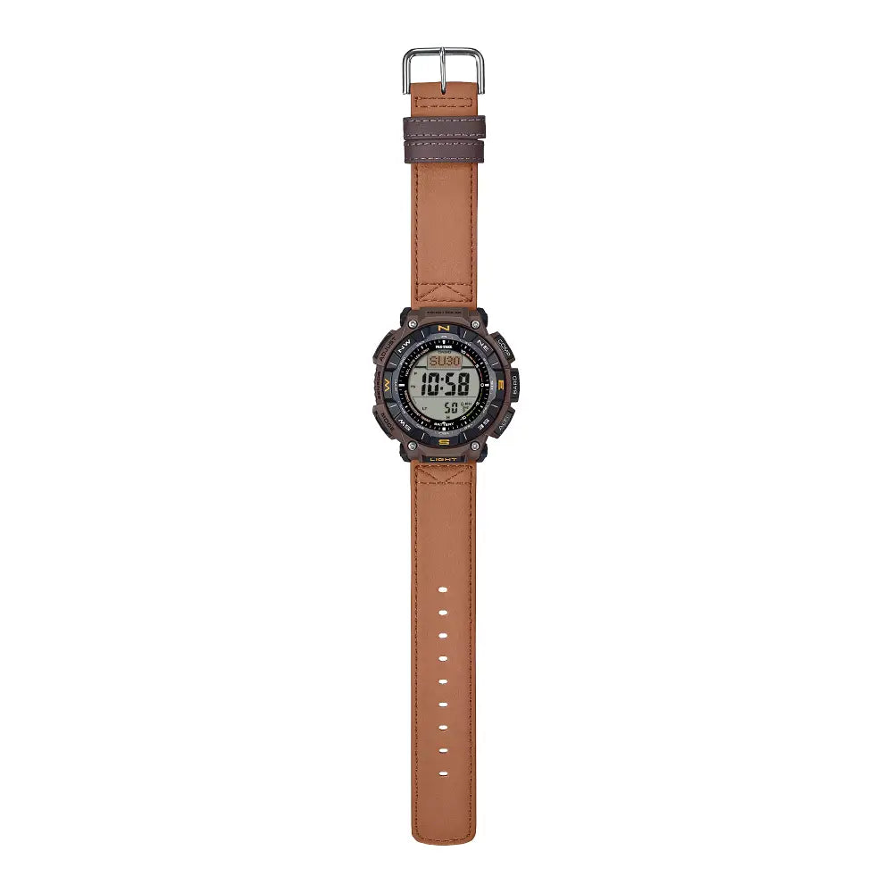 Casio Pro Trek PRG-340L-5D rugged mens hiking watch close-up