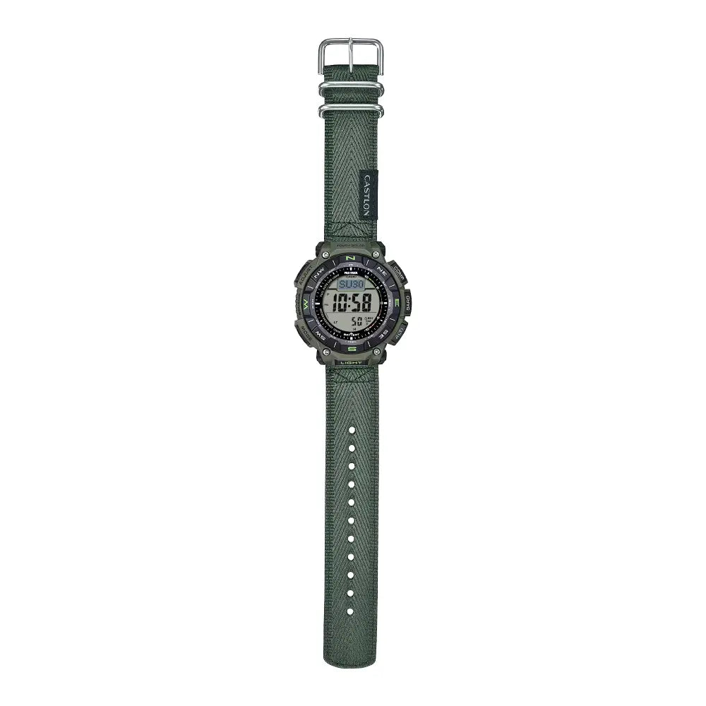 Casio Pro Trek PRG-340B-3D men's watch with dual layer LCD