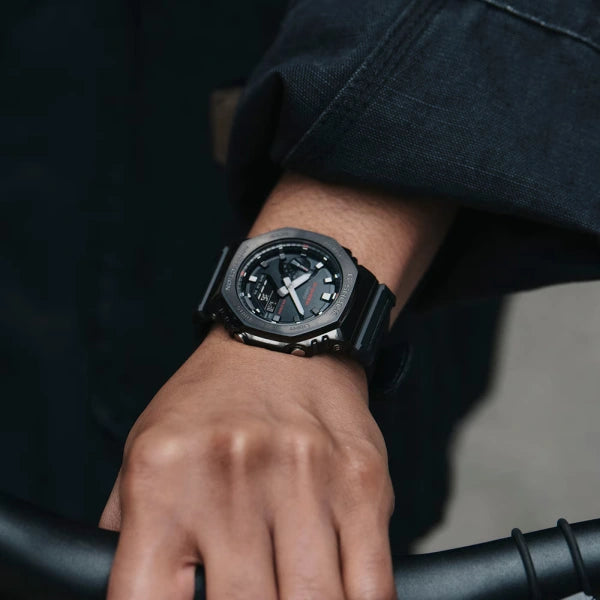 G-Shock Metal Covered GM-2100CB-1ADR Black Dial Stainless Steel Men's Watch