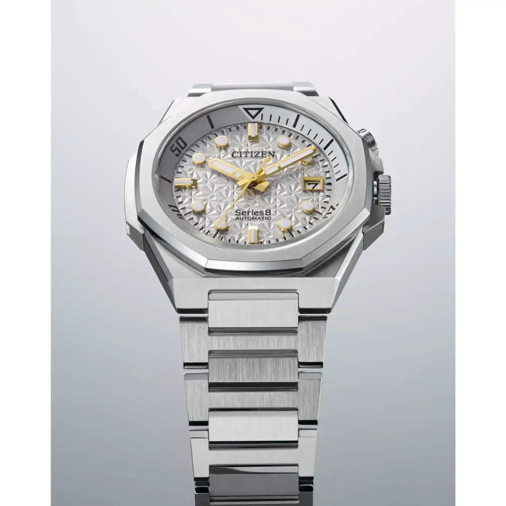 Citizen Series 8 NB6060-58H 890 "City Lights" Automatic Limited Edition (1200 pcs) Silver Dial 42.6mm Stainless Steel Men's Watch