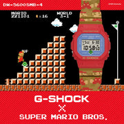 Casio G Shock DW-5600SMB-4 Limited Edition  Super Mario Bros.  Digital Red Dial Resin Strap Men's Watch