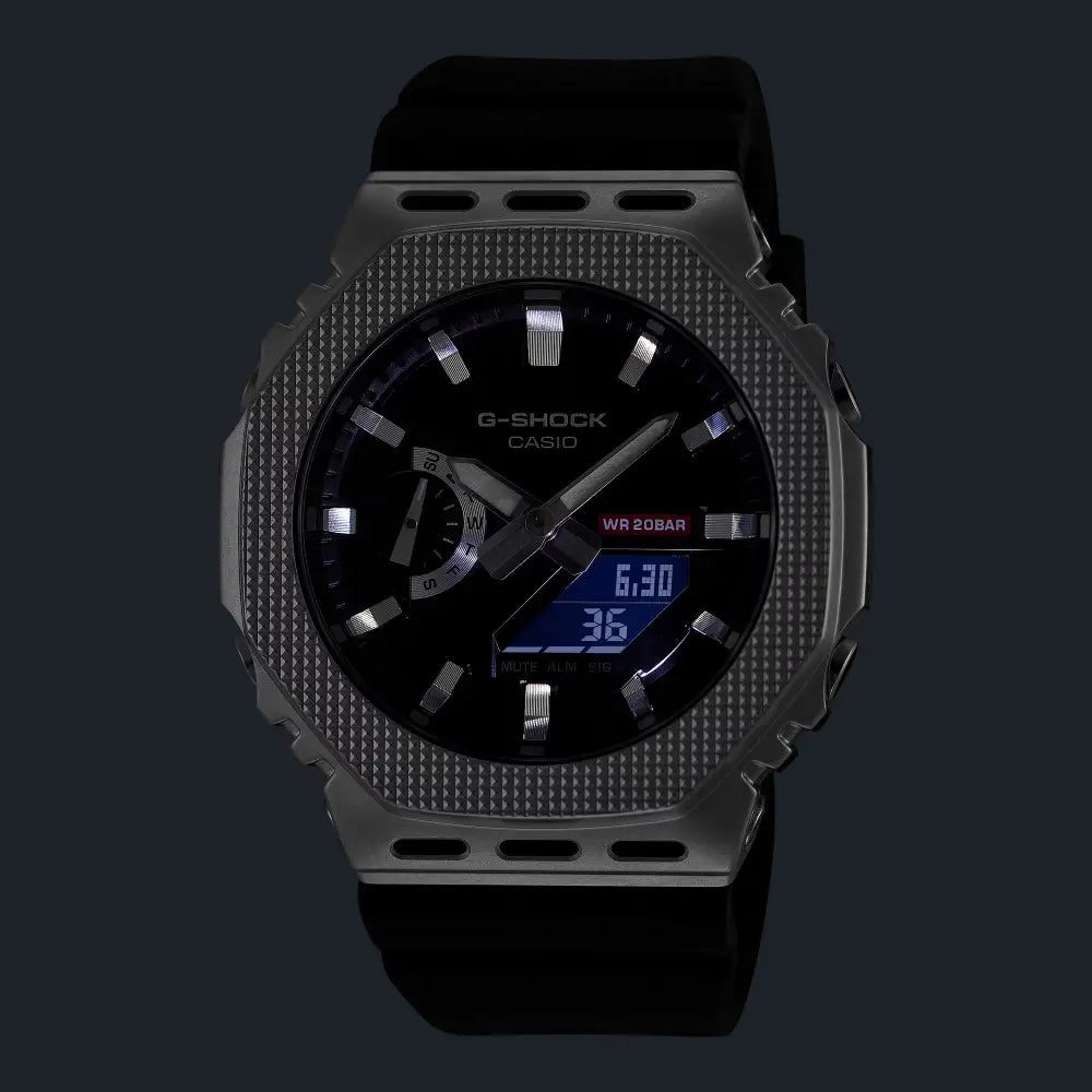 Casio G-Shock "Industrial Texture" GM-2100BM-1A Black Dial 44.4mm Bio-Based Resin Strap Men's Watch