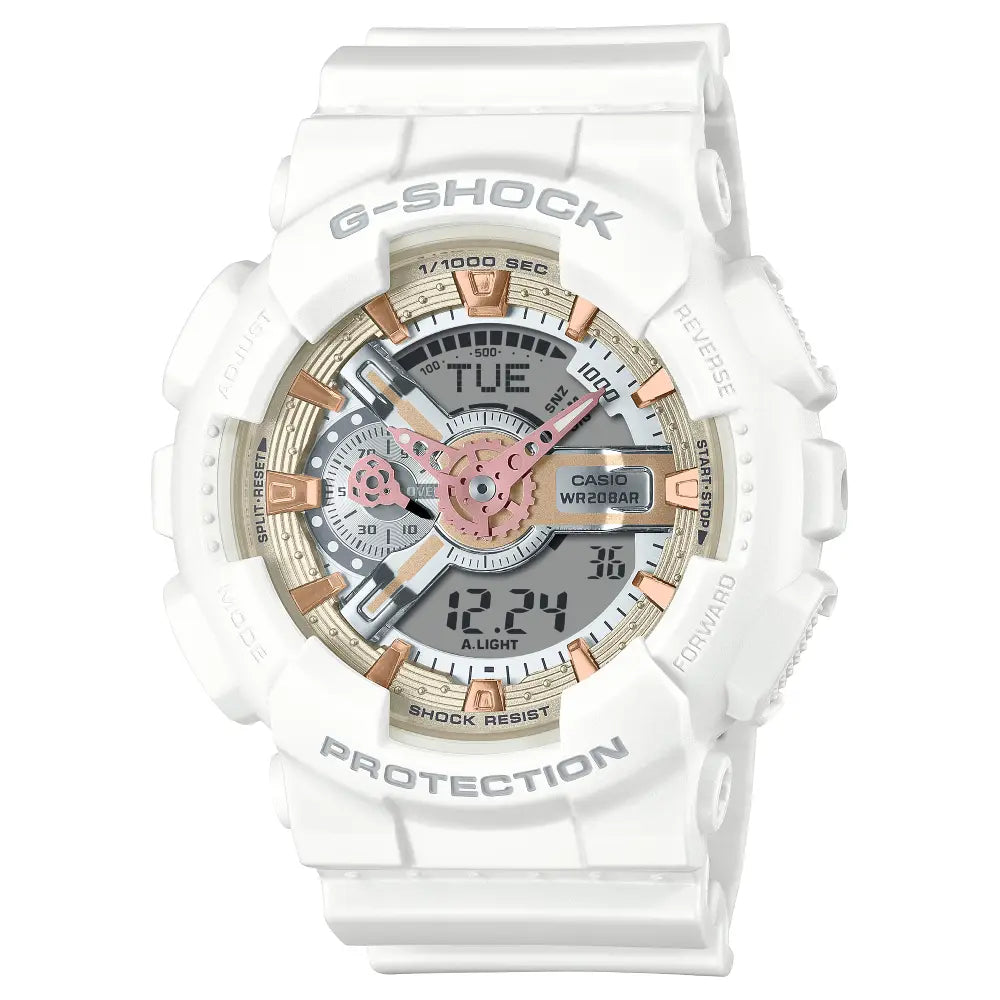Casio LOV-24A-7A G-Shock Baby-G Lover's Collection Digital Analog White Dial Resin Strap Couples Watch Collection
