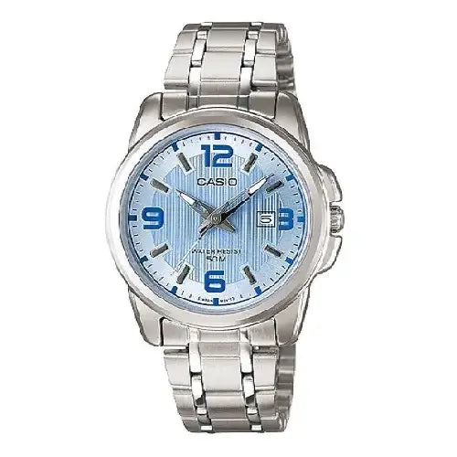 Casio Enticer Ladies Analog LTP-1314D-2AVDF Blue Dial Stainless Steel Women's Watch