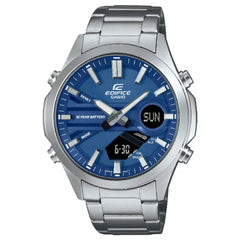 Casio Edifice EFV-C120D-2ADF Analog-Digital Telememo Blue Dial 45.5mm Stainless Steel Men's Watch