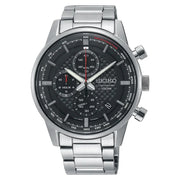 Seiko SSB313P1 Neo Sports carbon pattern black dial stainless steel men’s watch