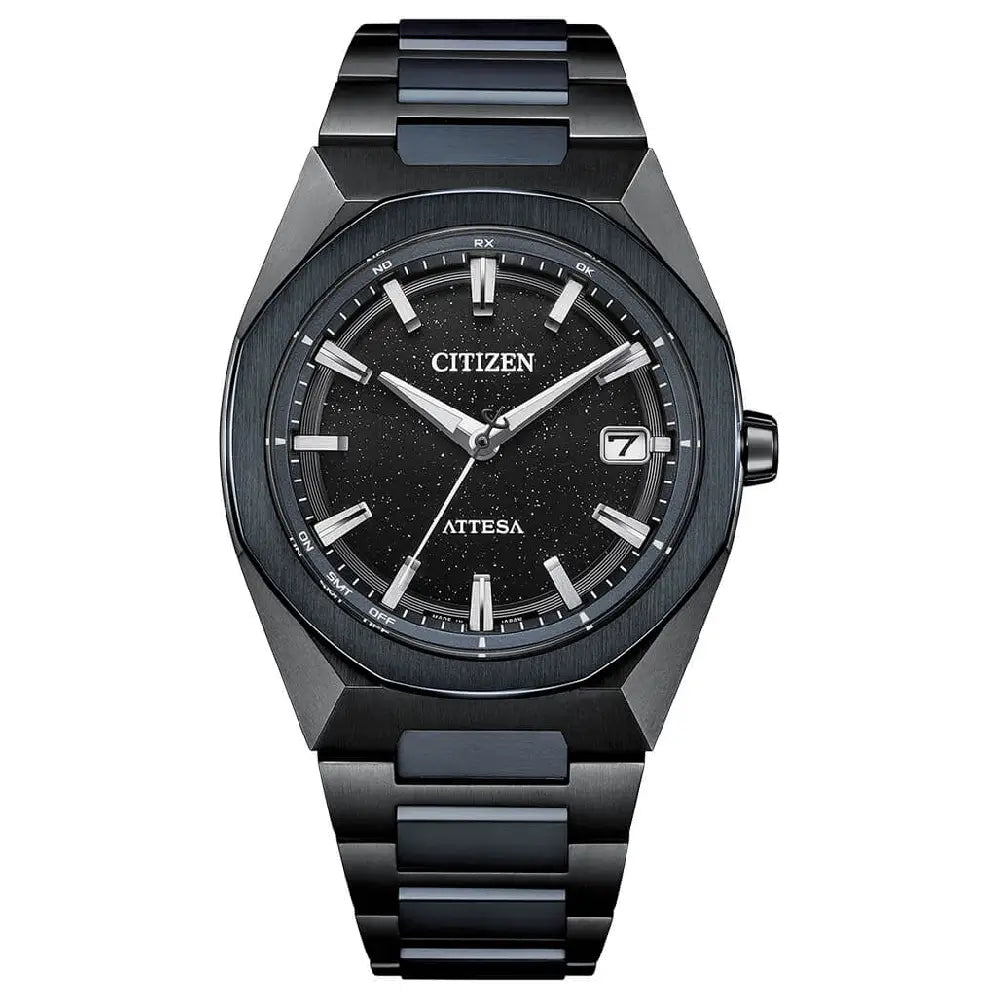 Citizen Attesa Eco-Drive Radio-Controlled CB3046-76E Black Dial 39mm Super Titanium Men's Watch