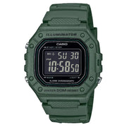 Casio Digital W-218H-3BVDF Black Display Dial Resin Strap Men's Watch