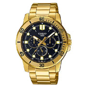 Casio Enticer MTP-VD300G-1EUDF Multifunction Black Dial Stainless Steel Men's Watch