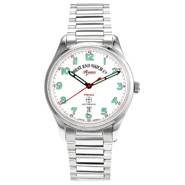 West End Sowar Prima Automatic 8149.10.0203R White Dial Stainless Steel Men's Watch