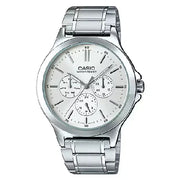 Casio Enticer MTP-V300D-7AUDF Multi Hand Analog Silver Dial Stainless Steel Men's Watch