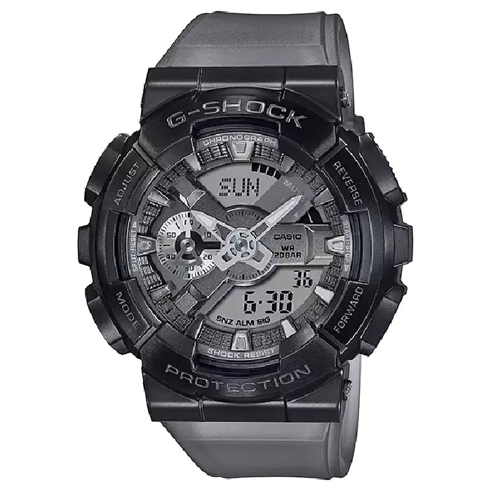 Casio G-Shock GM-110MF-1ADR "Midnight Fog" Metal Covered Grey Dial 48.8mm Resin Strap Men's Watch