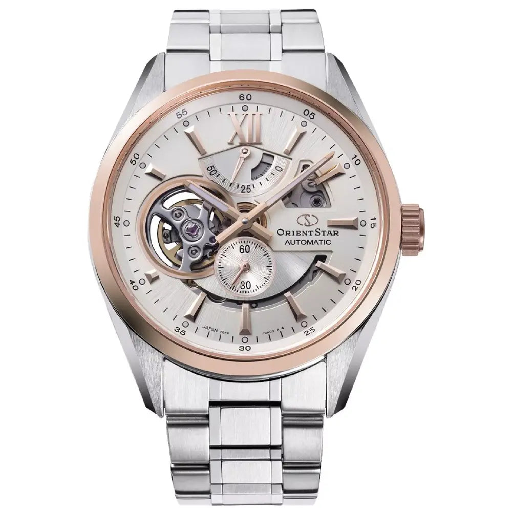 Orient Star RE-AV0123G00B ivory dial 41mm stainless steel automatic men’s watch front view