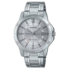 Casio Enticer MTP-V004D-7CUDF Date Analog Silver Dial Stainless Steel Men's Watch