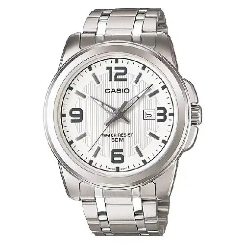 Casio Collection Analog MTP-1314D-7AVDF White Dial Stainless Steel Men's Watch
