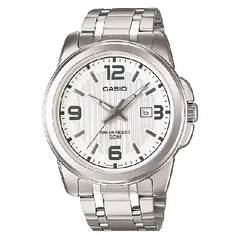 Casio Collection Analog MTP-1314D-7AVDF White Dial Stainless Steel Men's Watch