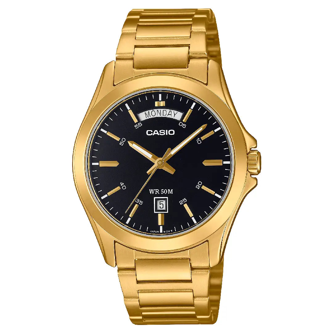 Casio Collection MTP-1370G-1AVDF Analog Black Dial Stainless Steel Men's Watch
