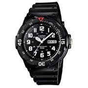 Casio MRW-200H-1BVDF black dial resin strap men's watch