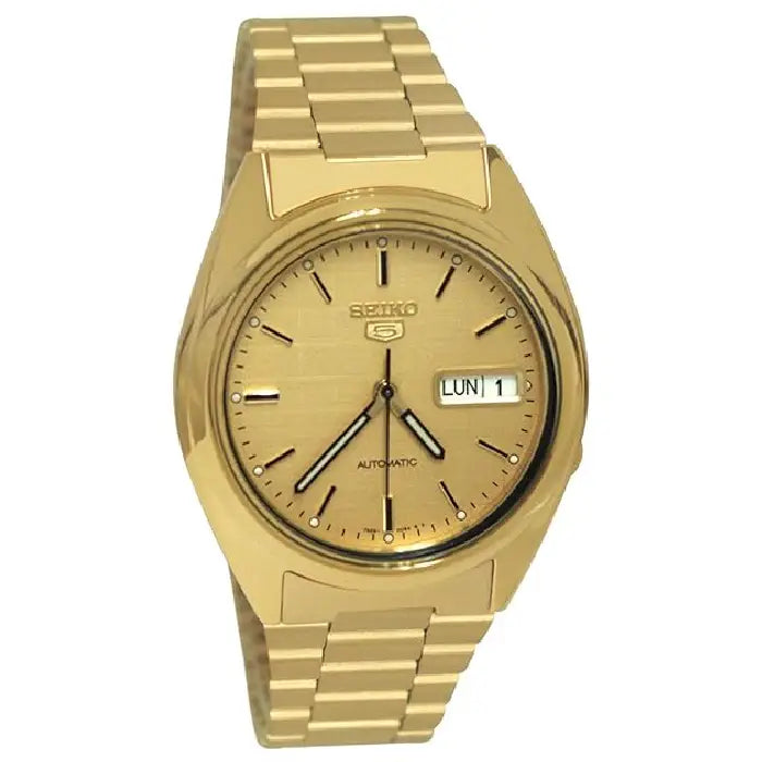 Seiko 5 Automatic SNKL72K1 Gold Dial Gold Tone 37mm Stainless Steel Men's Watch