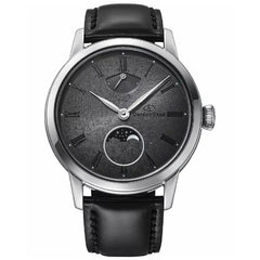 Orient Star M45 Classic Moon Phase Pleiades Hand-Wound RE-BW0005N00B Gray-Black Dial 39.5mm Leather Strap Men's Watch