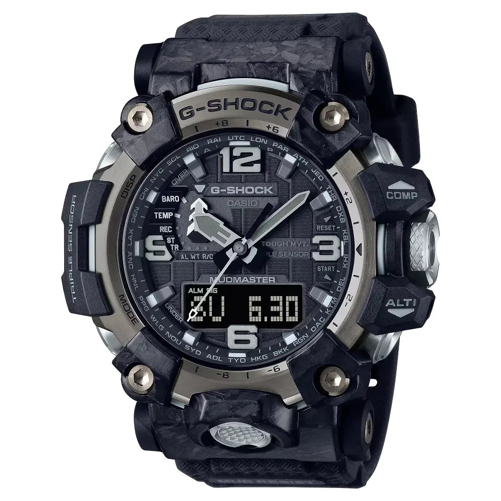 Casio G Shock Mudmaster GWG-2000-1A1 Analog-Digital Tough Solar Black Dial Resin Strap Men's Watch
