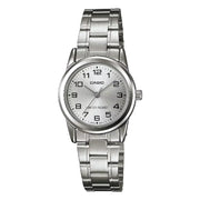 Casio Standard Analog LTP-V001D-7BUDF Silver Dial Stainless Steel Women's Watch