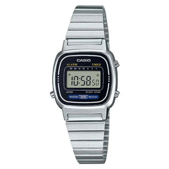 Casio Vintage Digital LA670WA-1DF Grey Dial Stainless Steel Women's Watch