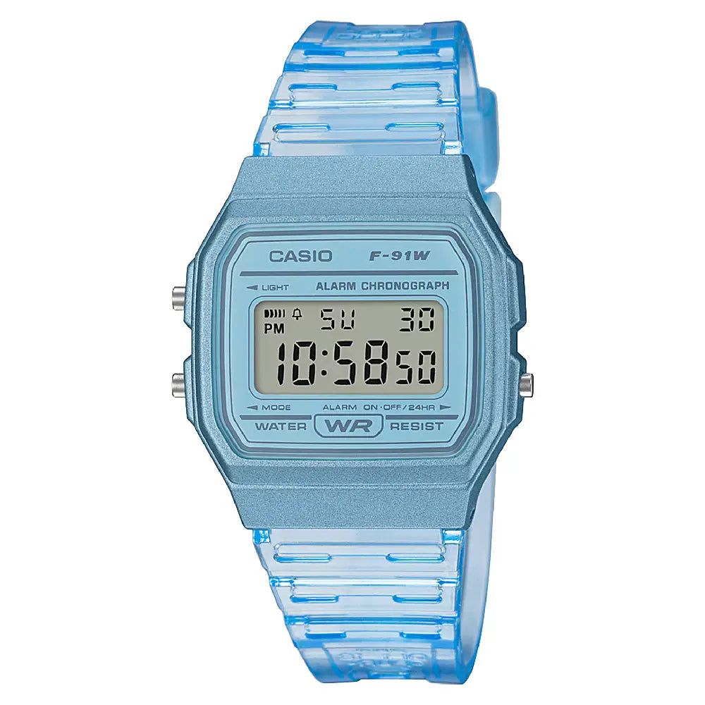 Casio Vintage Digital F-91WS-2DF Blue Dial Resin Strap Unisex Watch