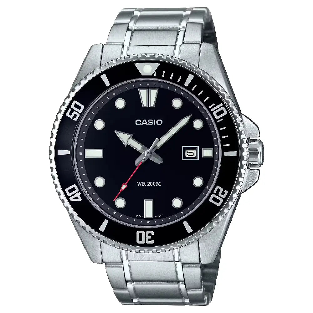 Casio Diver's MDV-107D-1A1VDF Analog Black Dial Stainless Steel Men's Watch