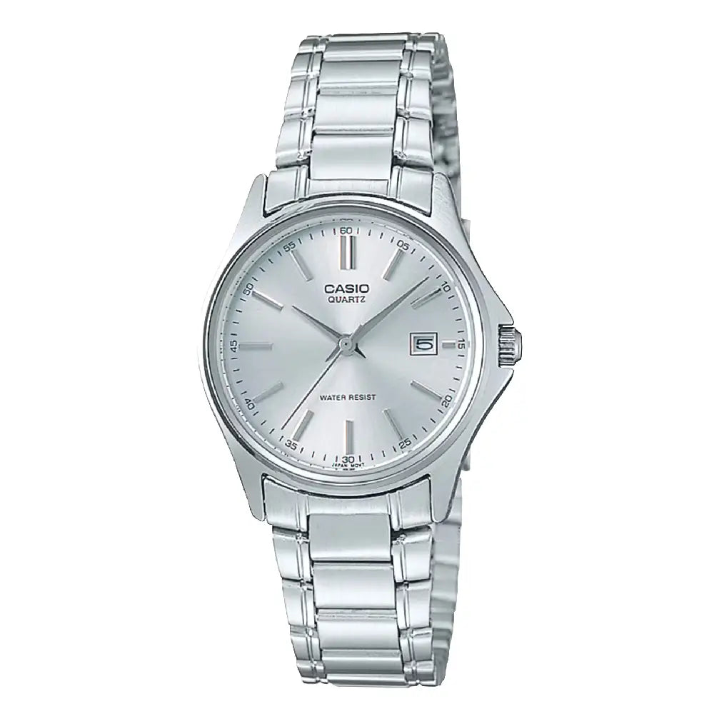 Casio Enticer Ladies Analog LTP-1183A-7ADF Silver Dial Stainless Steel Women's Watch