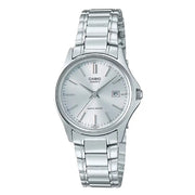 Casio Enticer Ladies Analog LTP-1183A-7ADF Silver Dial Stainless Steel Women's Watch