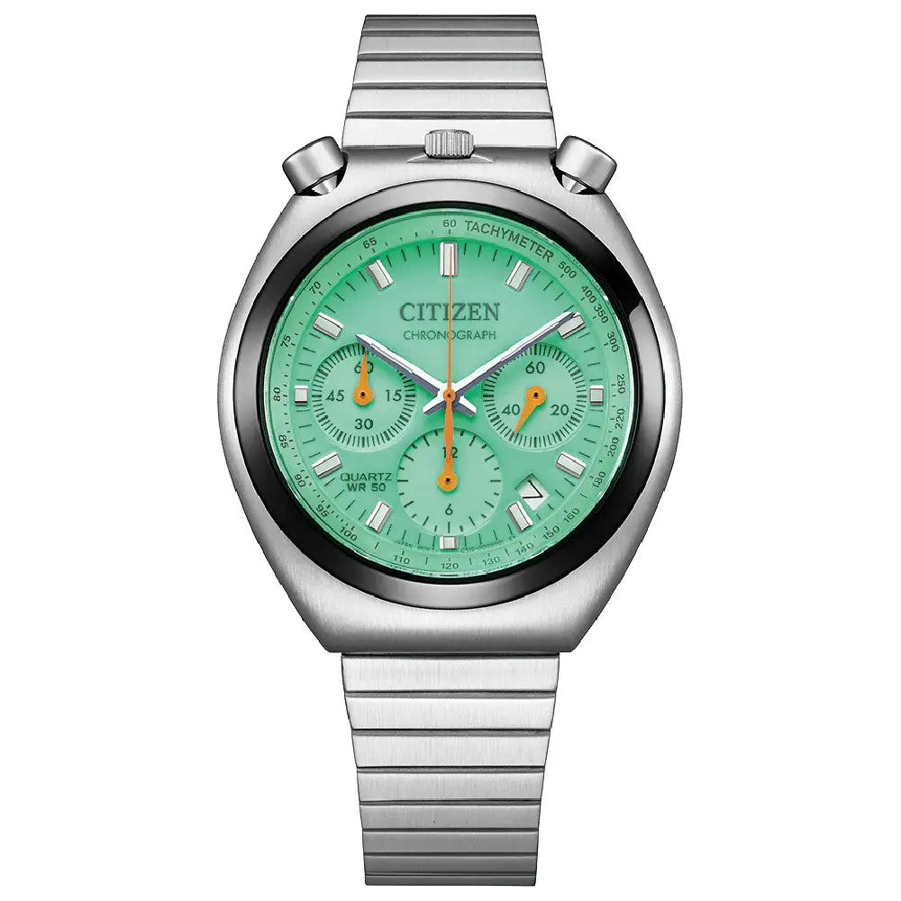 Citizen AN3660-73X green dial 38mm stainless steel men's watch front view