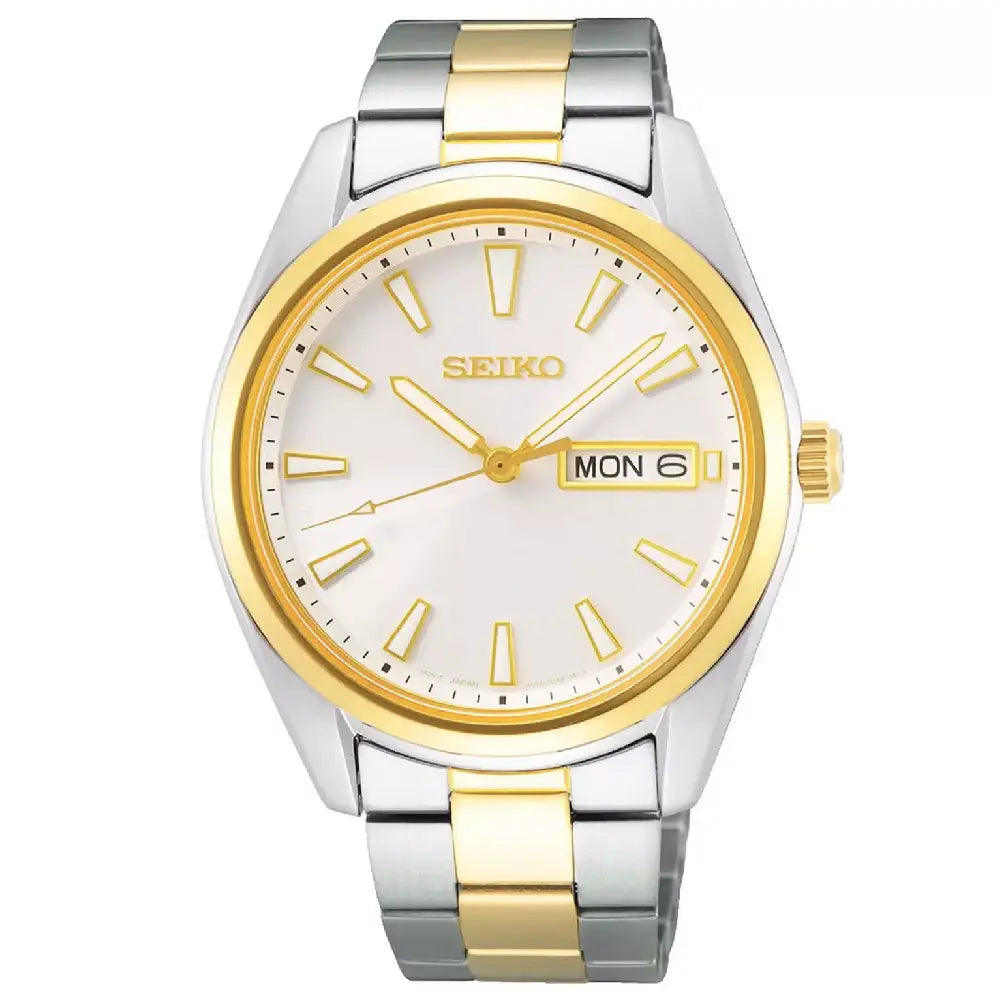 Seiko SUR446P1 silver dial two-tone stainless steel men’s watch