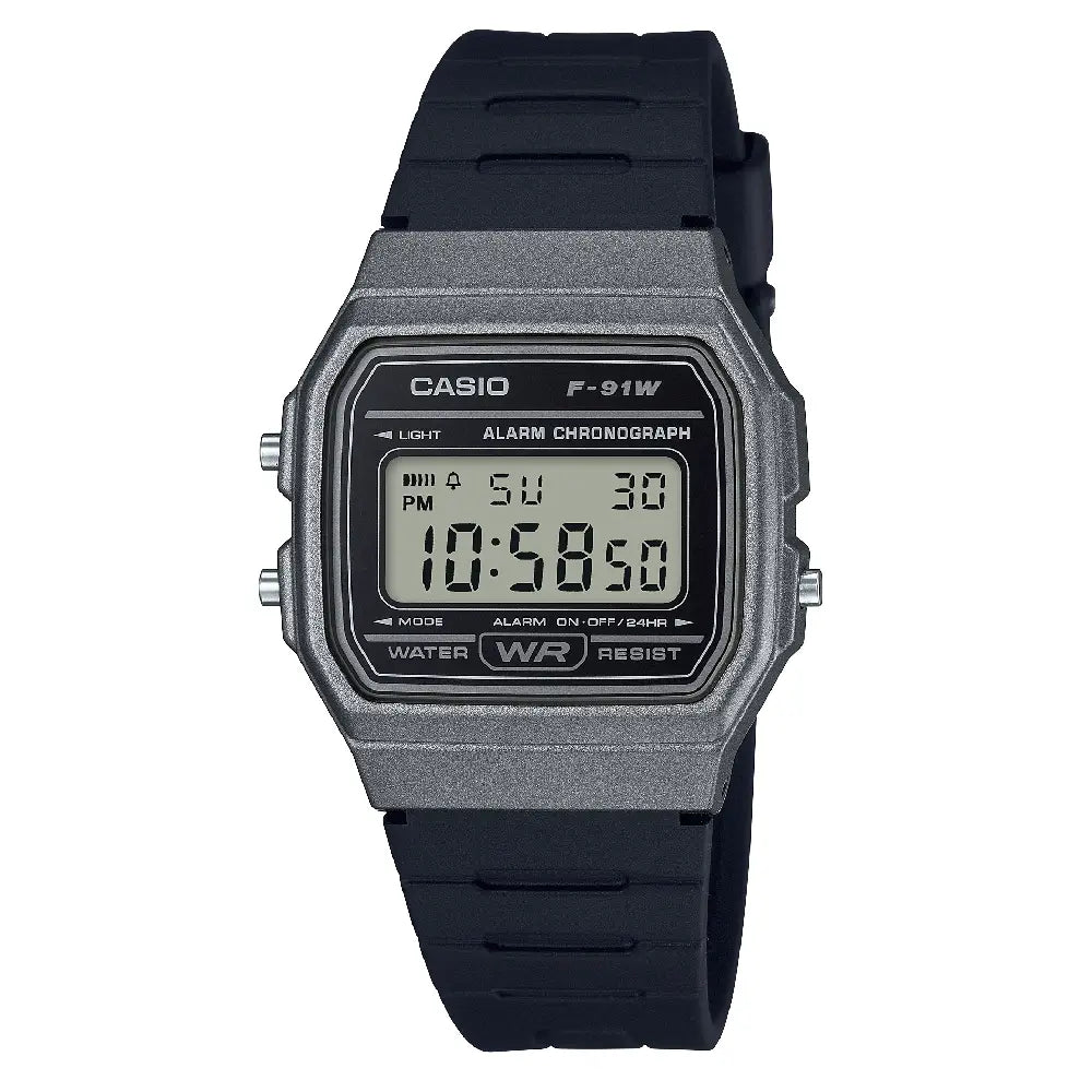 Casio Vintage Digital F-91WM-1BDF Grey Dial Resin Strap Unisex Watch