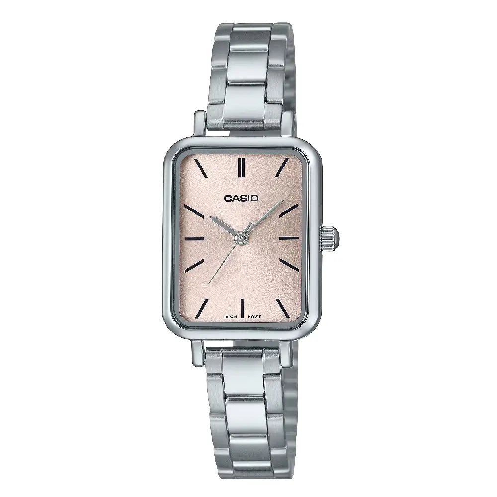 Casio Enticer Ladies Analog LTP-V009D-4EUDF Pink Dial Stainless Steel Women's Watch