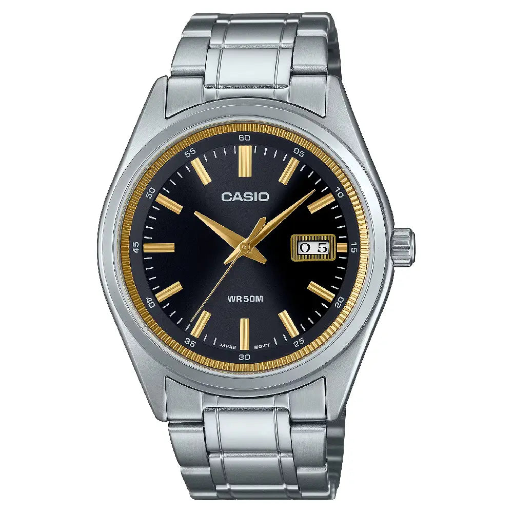 Casio Collection Analog MTP-B180D-1A2VDF Black Dial Stainless Steel Men's Watch