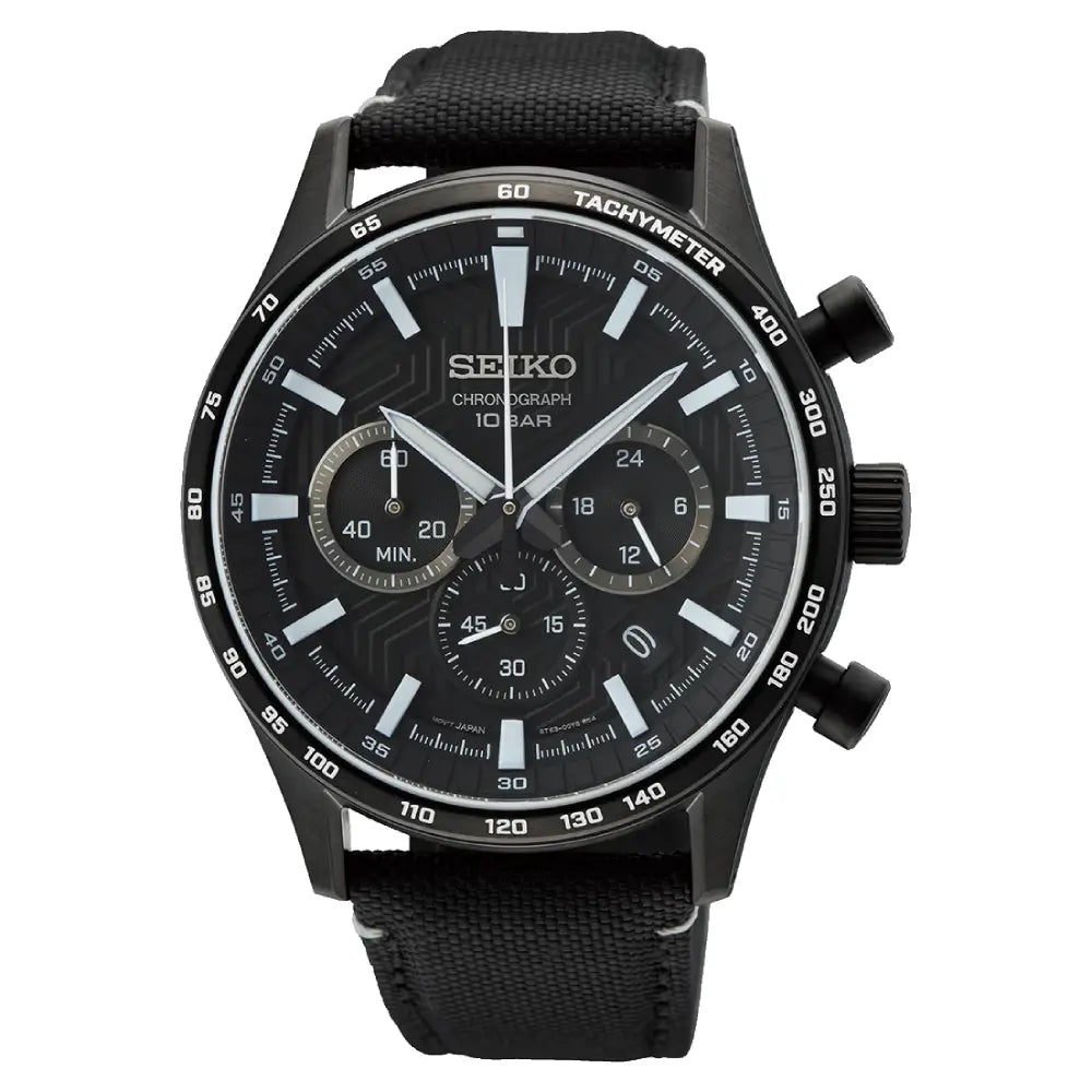 Seiko Neo Sports SSB417P1 Chronograph Quartz Black Dial 43mm Stainless Steel Men's Watch