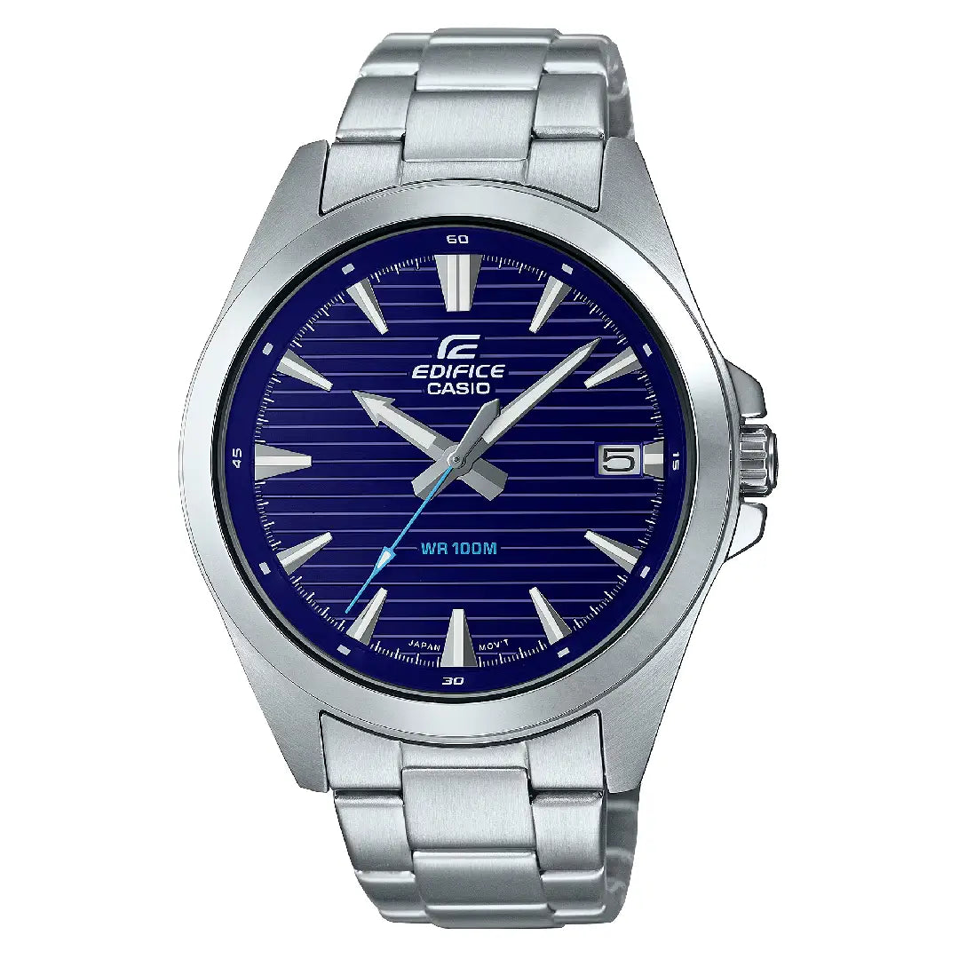 Casio Edifice EFV-140D-2AVUDF Analog Quartz Blue Dial Stainless Steel Men's Watch