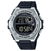 Casio Digital MWD-100H-1BVDF Black Display Dial Resin Strap Men's Watch