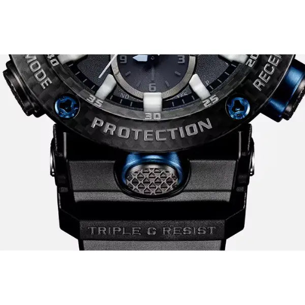 Casio G-Shock Gravitymaster "Carbon Monocoque" GWR-B1000-1A1 Black & Blue Dial 46.4mm Carbon Fiber Men's Watch
