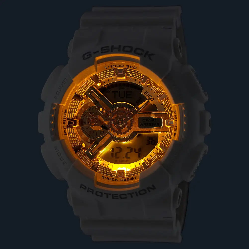 Casio LOV-24A-7A G-Shock Baby-G Lover's Collection Digital Analog White Dial Resin Strap Couples Watch Collection