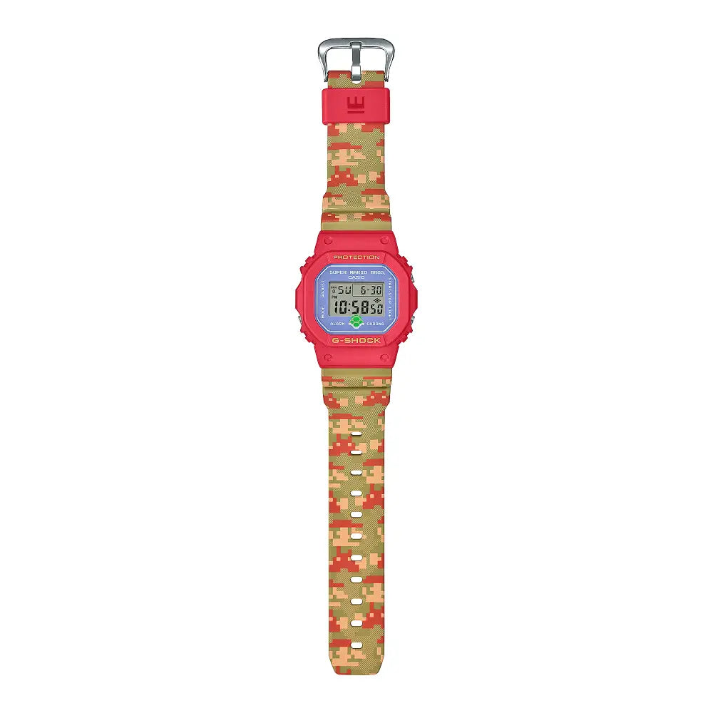 Casio G Shock DW-5600SMB-4 Limited Edition  "Super Mario Bros."  Digital Red Dial Resin Strap Men's Watch